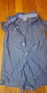 Carter's blue chambray Romper size 18 months